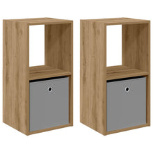 Nachtkastje 2 pcs Artisan Eiken 35 x 32 x 68,5 cm Bewerkt hout