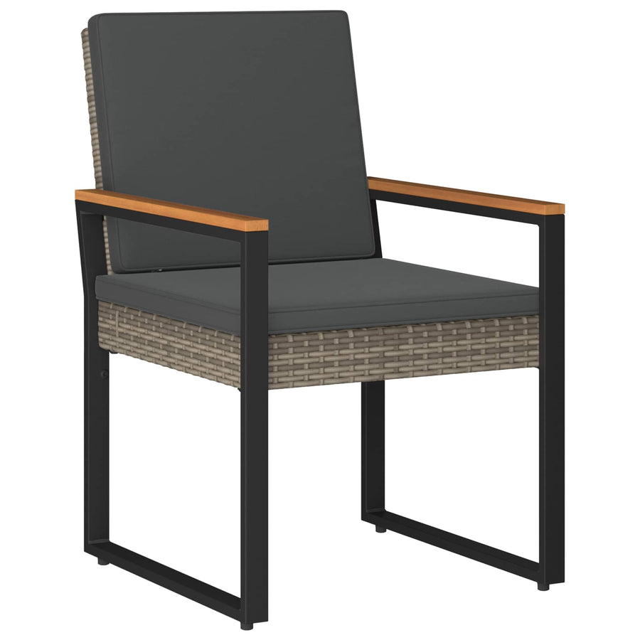 Buitenmeubelset 3 pcs Grijs en Donkergrijs poly rattan