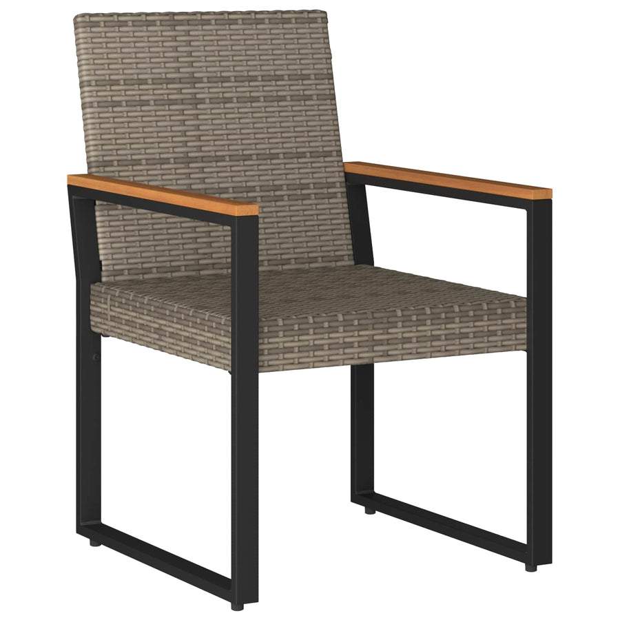 Buitenmeubelset 3 pcs Grijs en Donkergrijs poly rattan