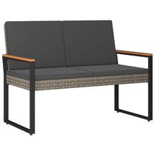 Tuinbank Grijs en Donkergrijs 107 x 61 x 80 cm poly rattan