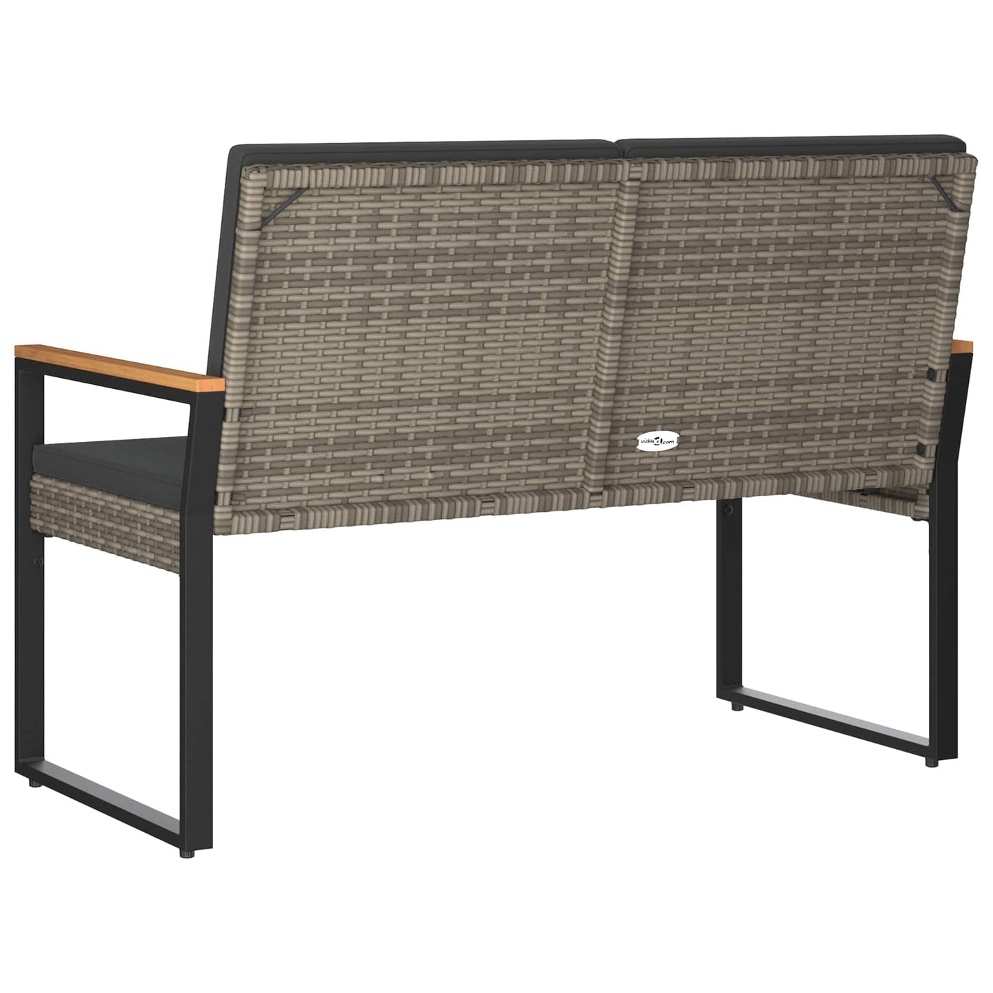 Tuinbank Grijs en Donkergrijs 107 x 61 x 80 cm poly rattan