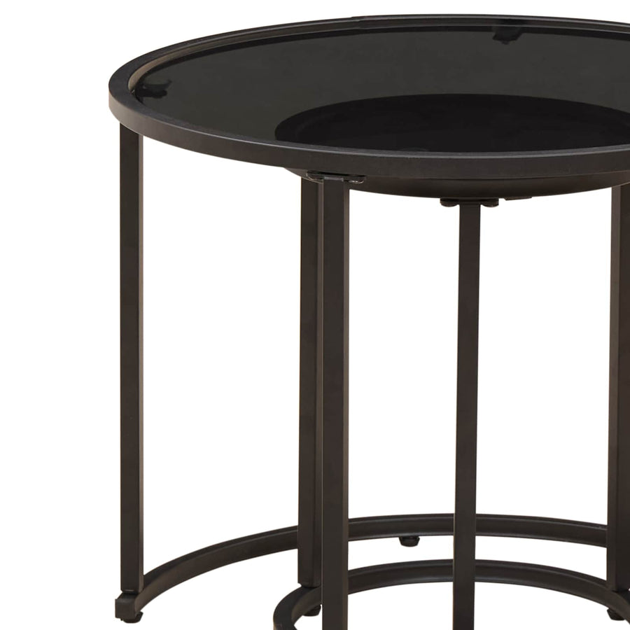 Koffietafel Set 2 pcs 55 x 55 x 45 cm staal
