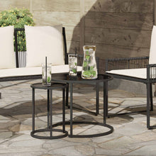 Koffietafel Set 2 pcs 55 x 55 x 45 cm staal