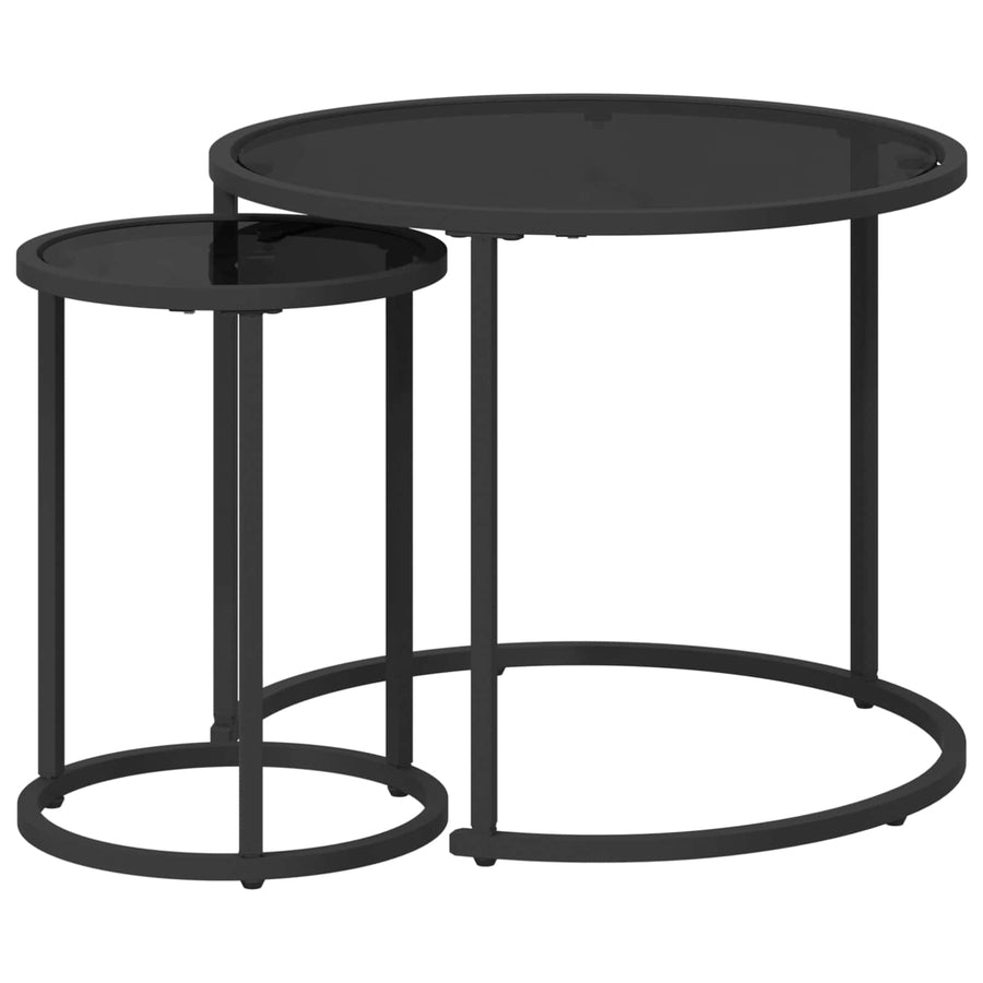 Koffietafel Set 2 pcs 55 x 55 x 45 cm staal