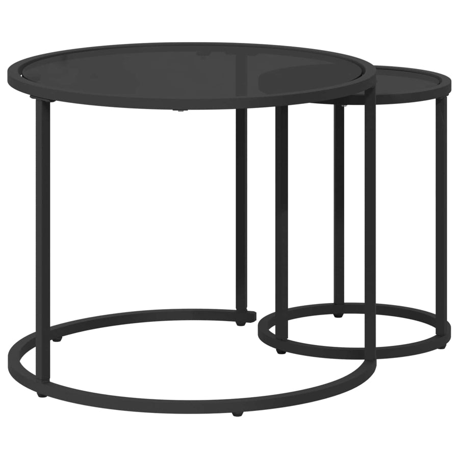 Koffietafel Set 2 pcs 55 x 55 x 45 cm staal
