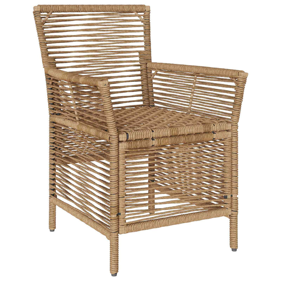 Buitenstoel met kussen 2 pcs Beige en Crème poly rattan