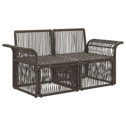 Tuinbank 2-Aantal zitplaatsen Grijs poly rattan