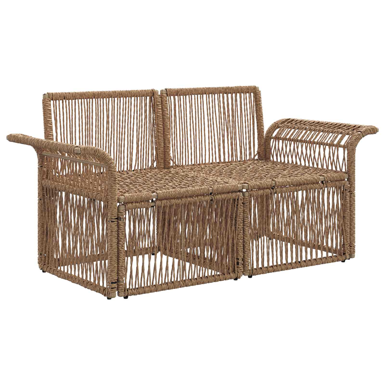 Tuinbank 2-Aantal zitplaatsen Beige poly rattan