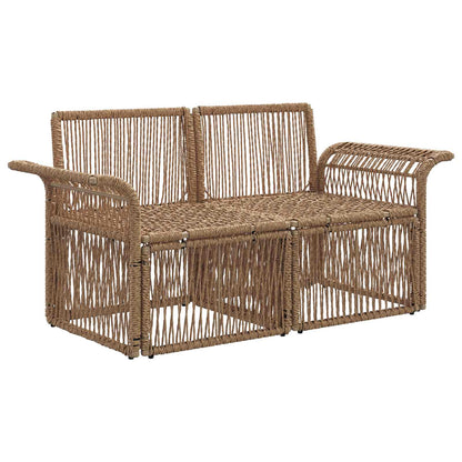 Tuinbank 2-Aantal zitplaatsen Beige poly rattan