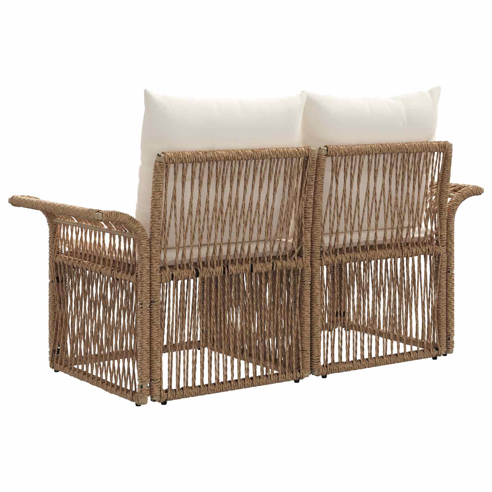 Tuinbank 2-Aantal zitplaatsen Beige poly rattan