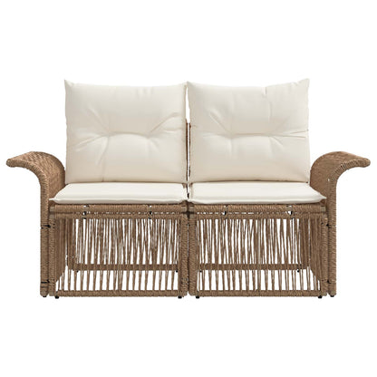 Tuinbank 2-Aantal zitplaatsen Beige poly rattan