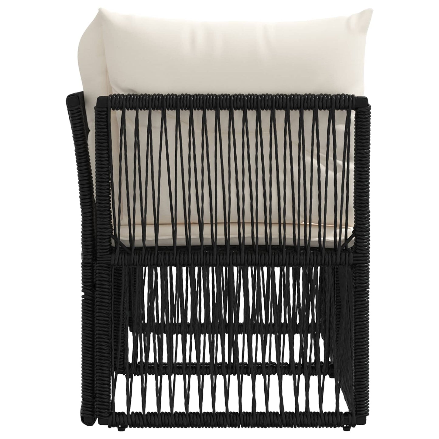 Tuinbank 2-Aantal zitplaatsen Zwart poly rattan