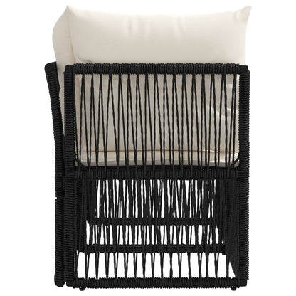 Tuinbank 2-Aantal zitplaatsen Zwart poly rattan