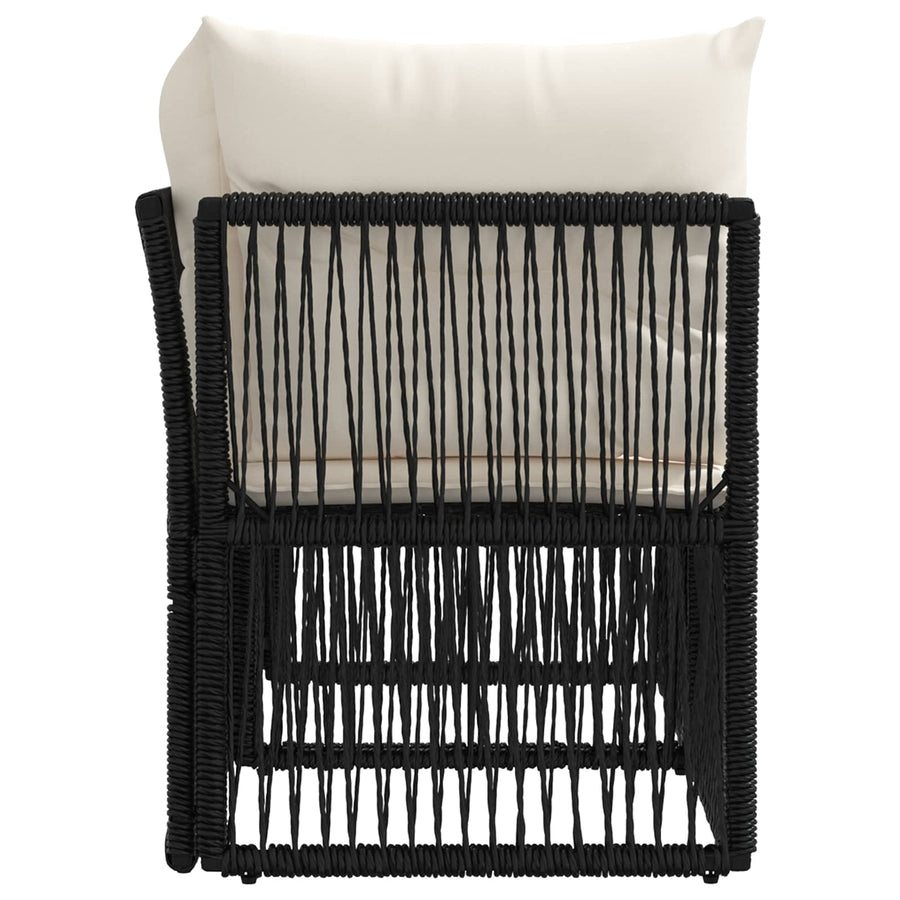 Tuinbank 2-Aantal zitplaatsen Zwart poly rattan
