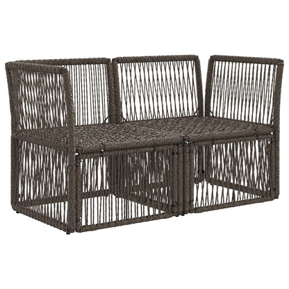 Tuinbank 2-Aantal zitplaatsen Grijs poly rattan