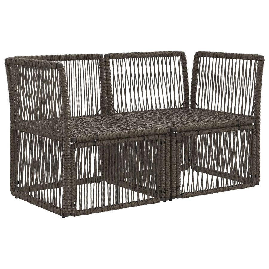 Tuinbank 2-Aantal zitplaatsen Grijs poly rattan
