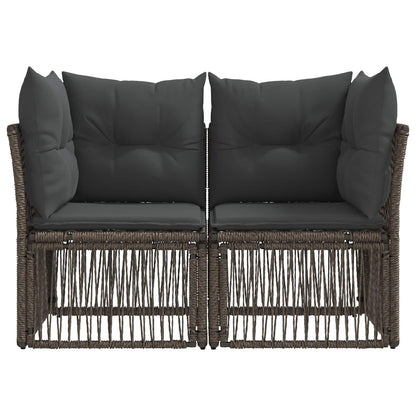 Tuinbank 2-Aantal zitplaatsen Grijs poly rattan