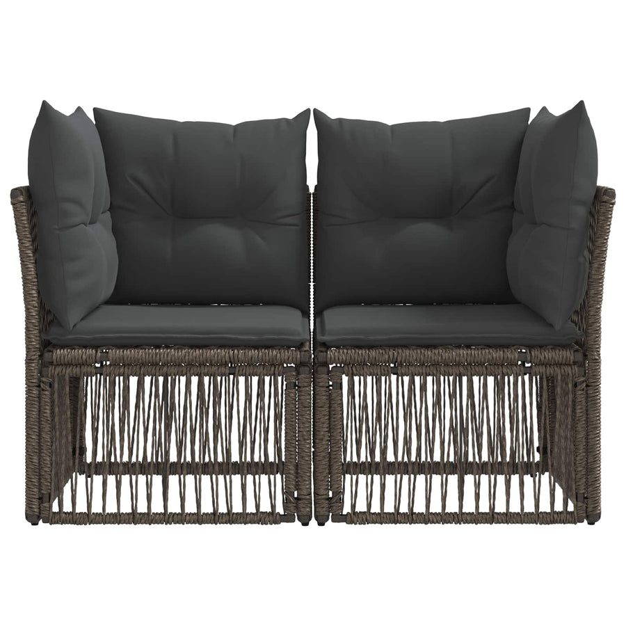 Tuinbank 2-Aantal zitplaatsen Grijs poly rattan