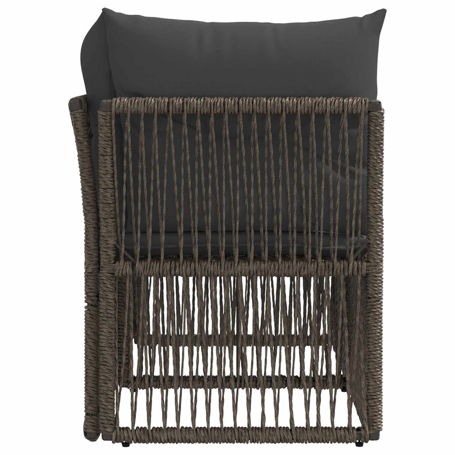 Tuinbank 2-Aantal zitplaatsen Grijs poly rattan
