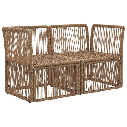 Tuinbank 2-Aantal zitplaatsen Beige poly rattan
