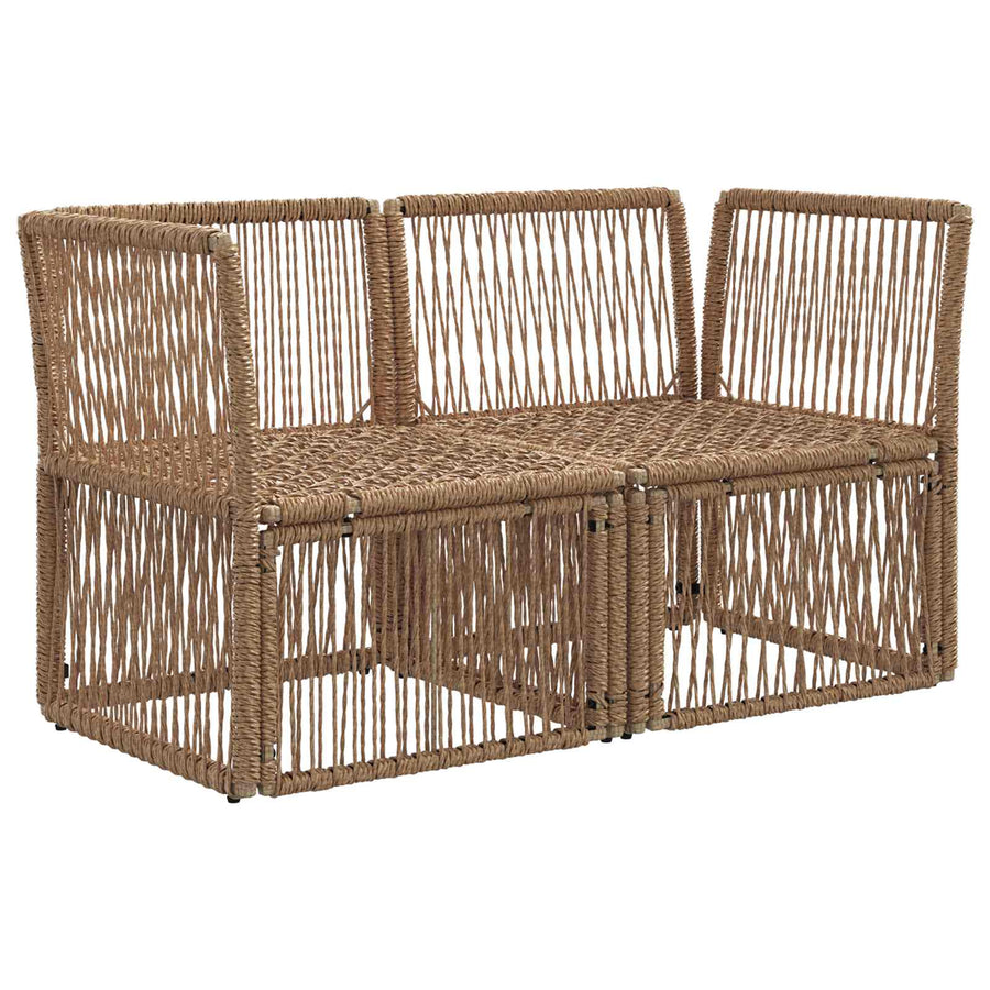 Tuinbank 2-Aantal zitplaatsen Beige poly rattan