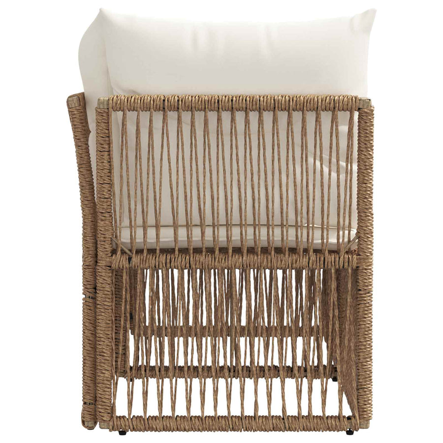 Tuinbank 2-Aantal zitplaatsen Beige poly rattan