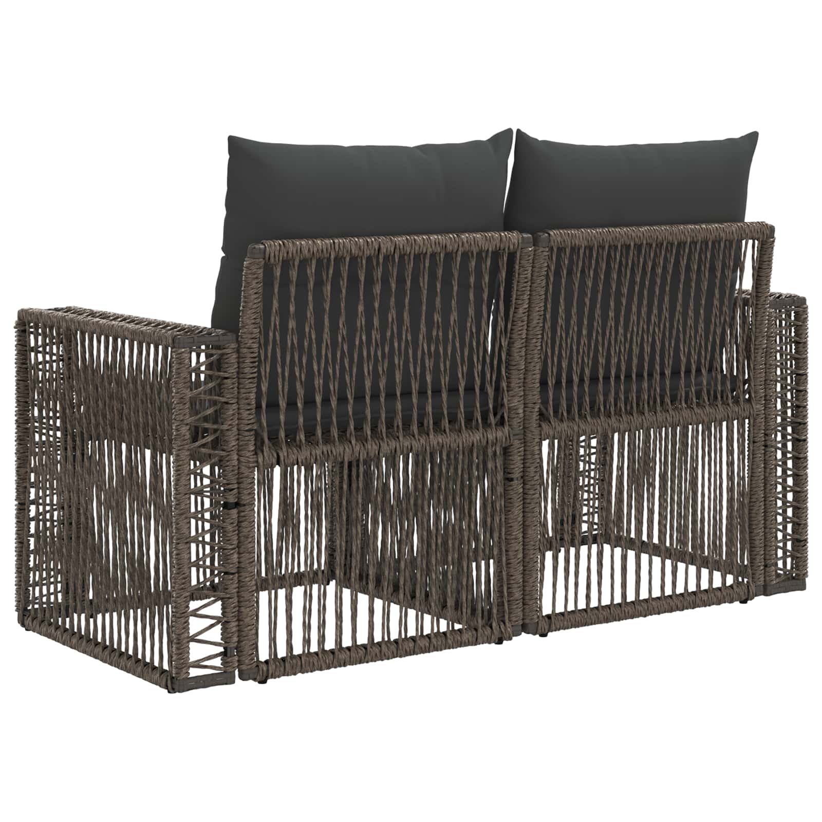Tuinbank 2-Aantal zitplaatsen Grijs poly rattan