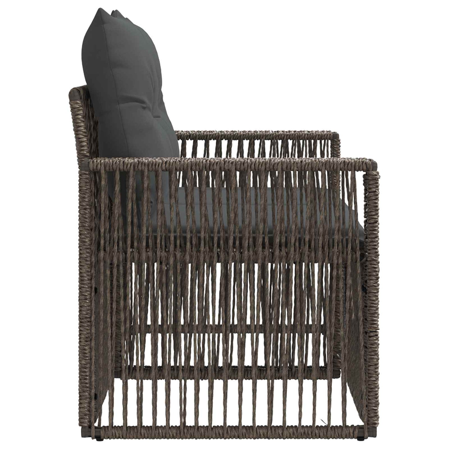 Tuinbank 2-Aantal zitplaatsen Grijs poly rattan