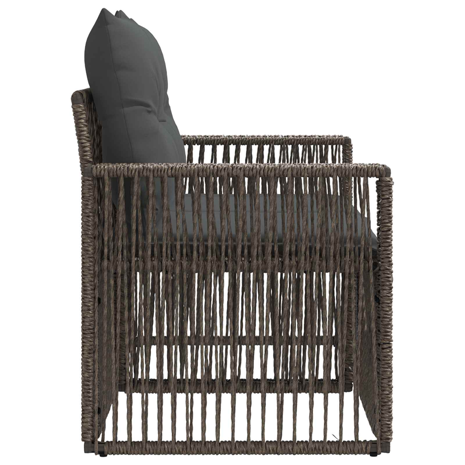 Tuinbank 2-Aantal zitplaatsen Grijs poly rattan
