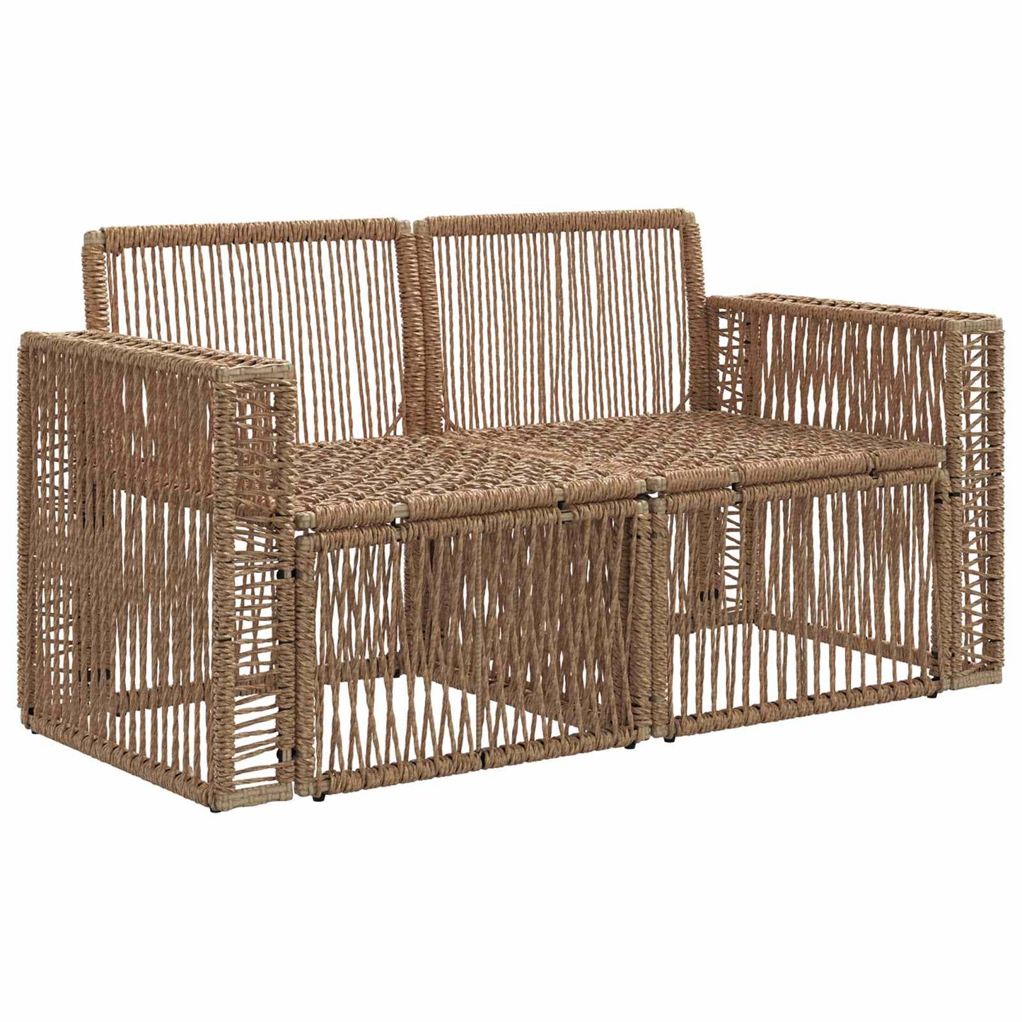 Tuinbank 2-Aantal zitplaatsen Beige poly rattan