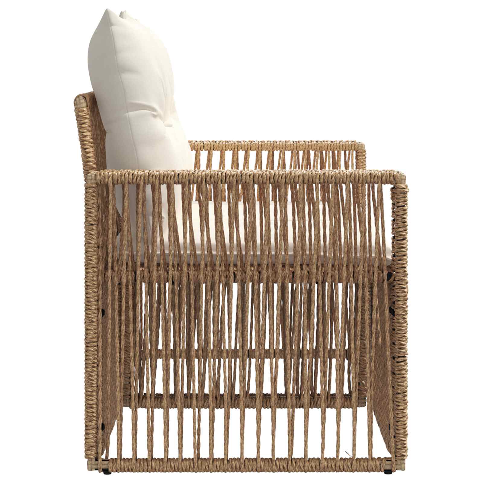 Tuinbank 2-Aantal zitplaatsen Beige poly rattan