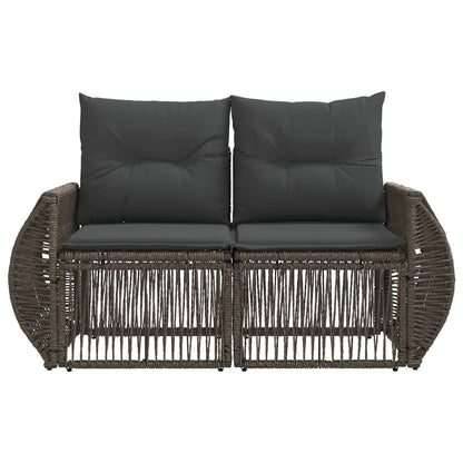 Tuinbank 2-Aantal zitplaatsen Grijs poly rattan