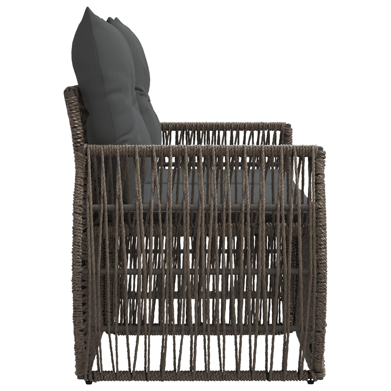 Tuinbank 2-Aantal zitplaatsen Grijs poly rattan