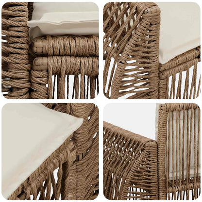 Tuinbank 2-Aantal zitplaatsen Beige poly rattan
