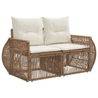 Tuinbank polyrattan 2 persoons beige