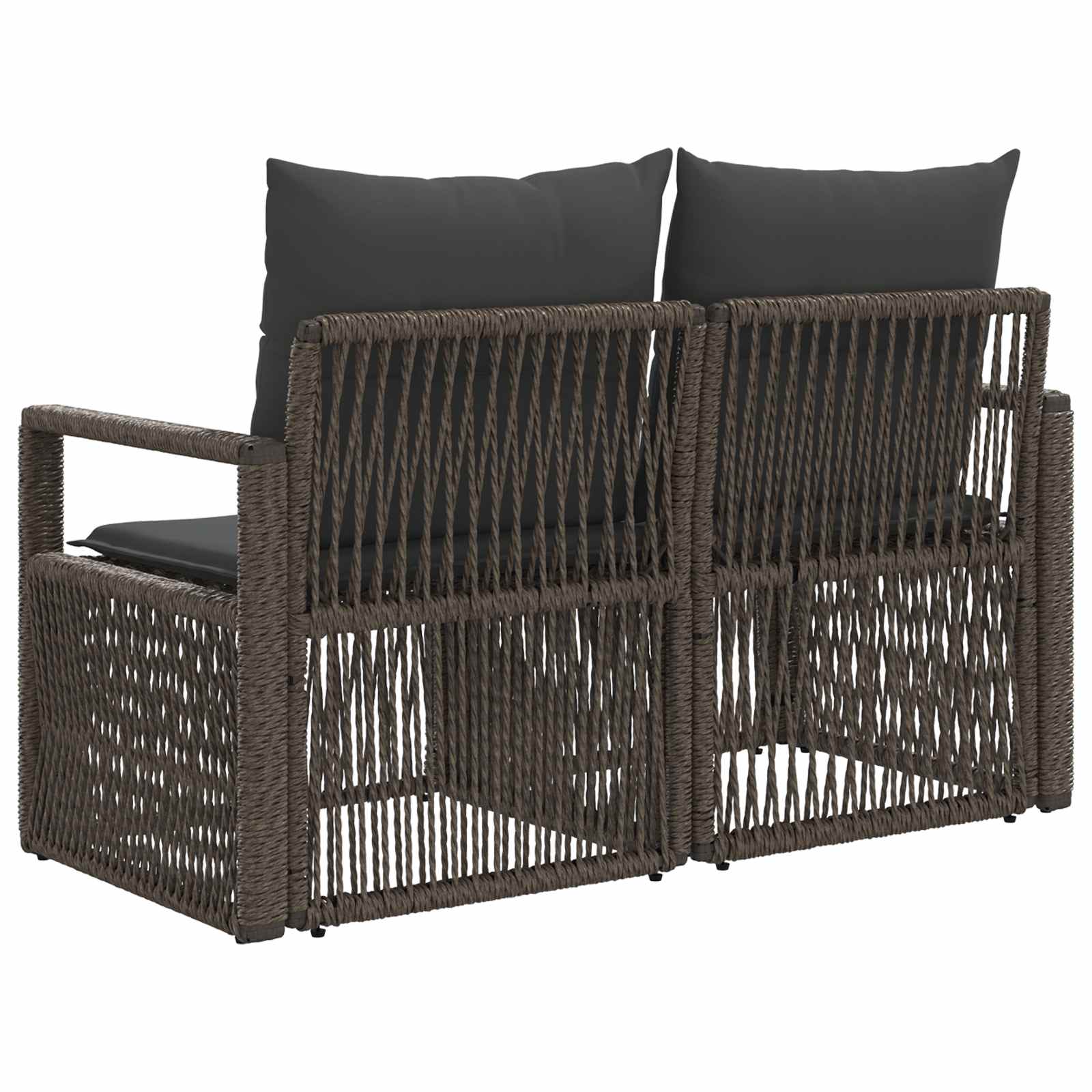 Tuinbank 2-Aantal zitplaatsen Grijs poly rattan