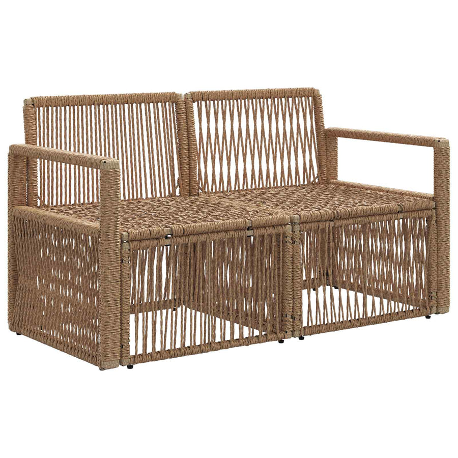 Tuinbank 2-Aantal zitplaatsen Beige poly rattan