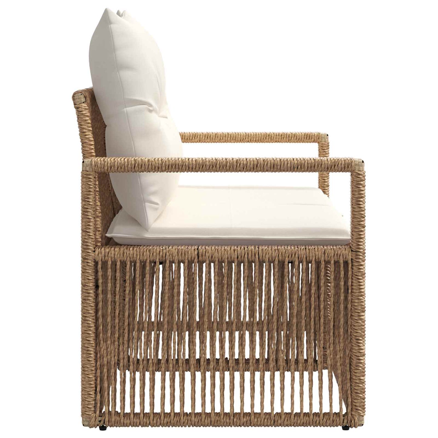 Tuinbank 2-Aantal zitplaatsen Beige poly rattan