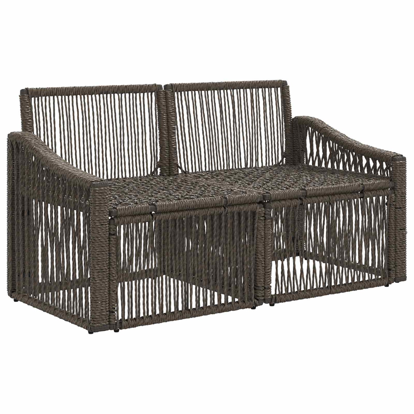 Tuinbank 2-Aantal zitplaatsen Grijs poly rattan