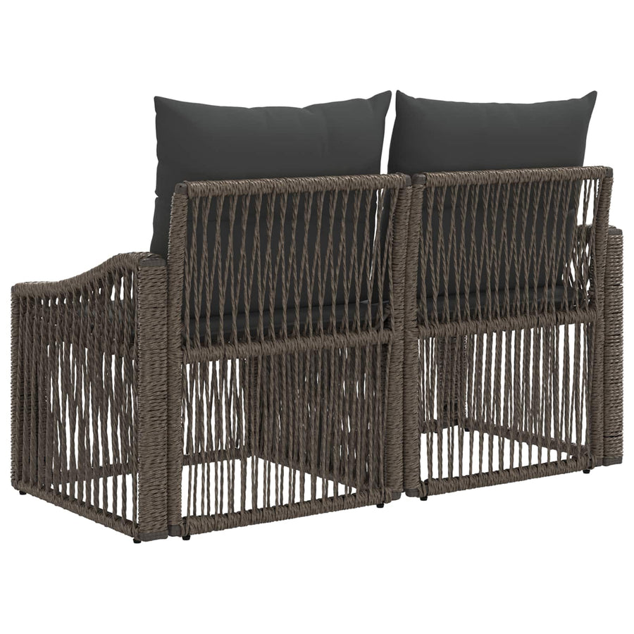 Tuinbank 2-Aantal zitplaatsen Grijs poly rattan
