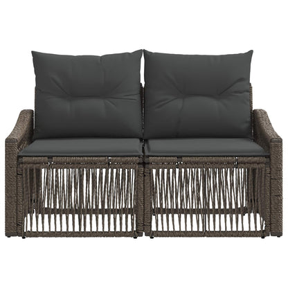 Tuinbank 2-Aantal zitplaatsen Grijs poly rattan