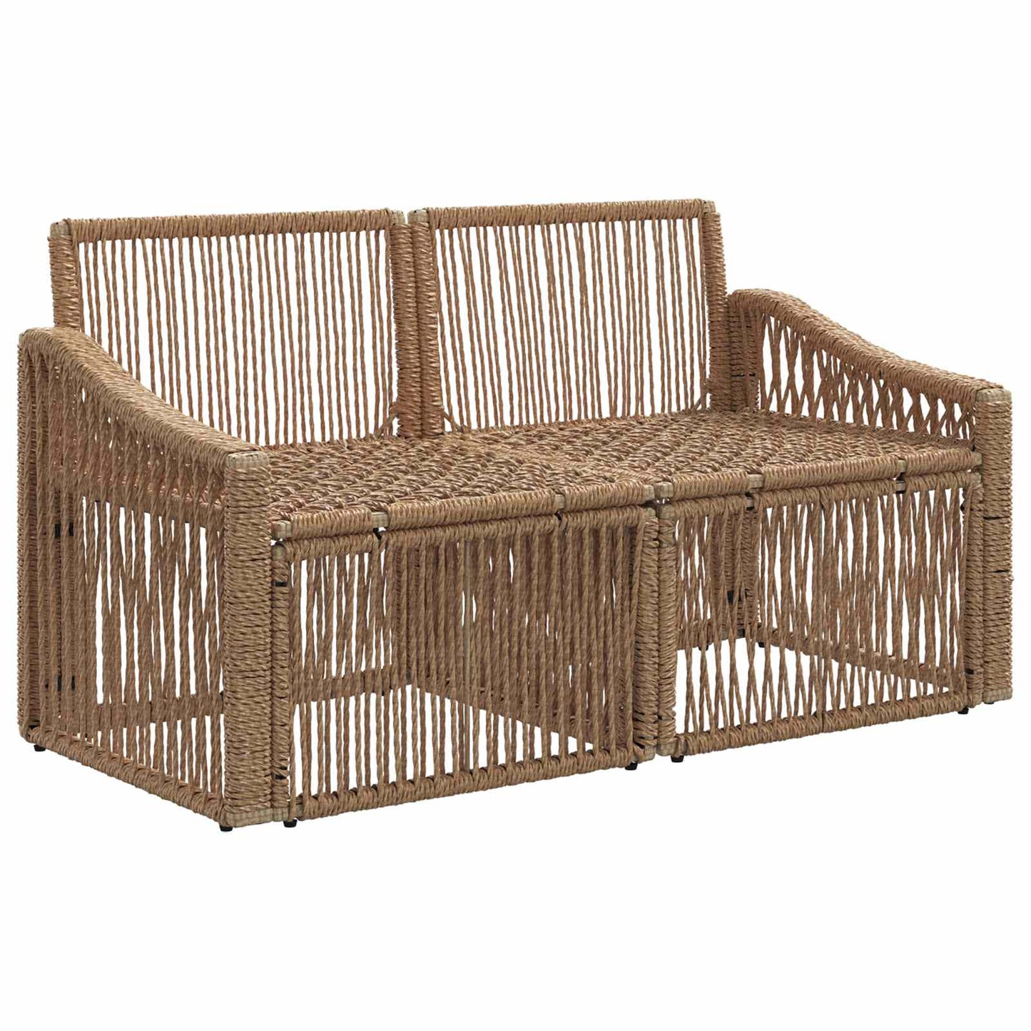 Tuinbank 2-Aantal zitplaatsen Beige poly rattan