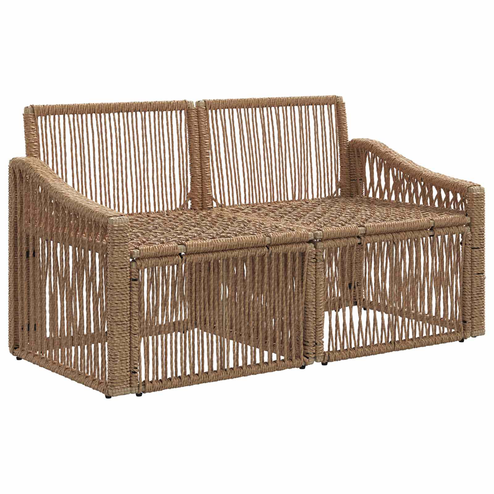 Tuinbank 2-Aantal zitplaatsen Beige poly rattan