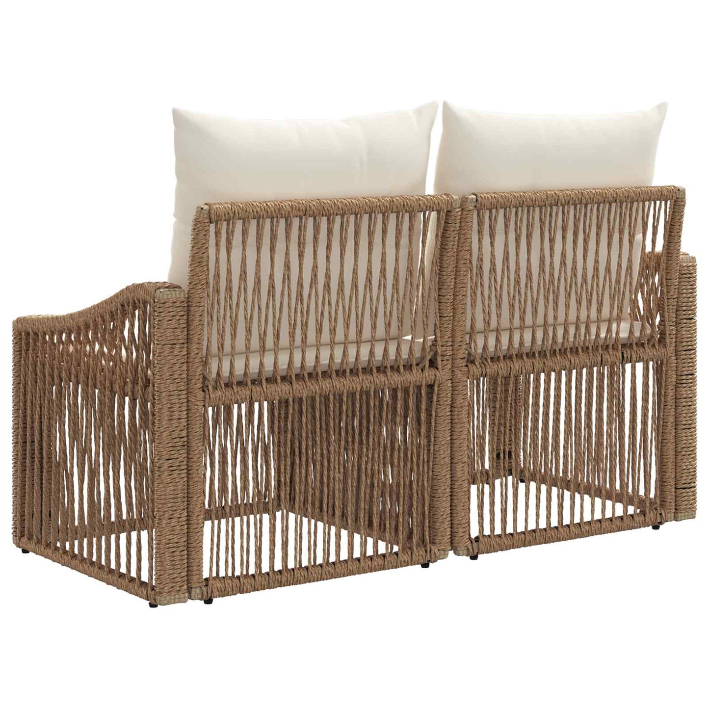 Tuinbank 2-Aantal zitplaatsen Beige poly rattan