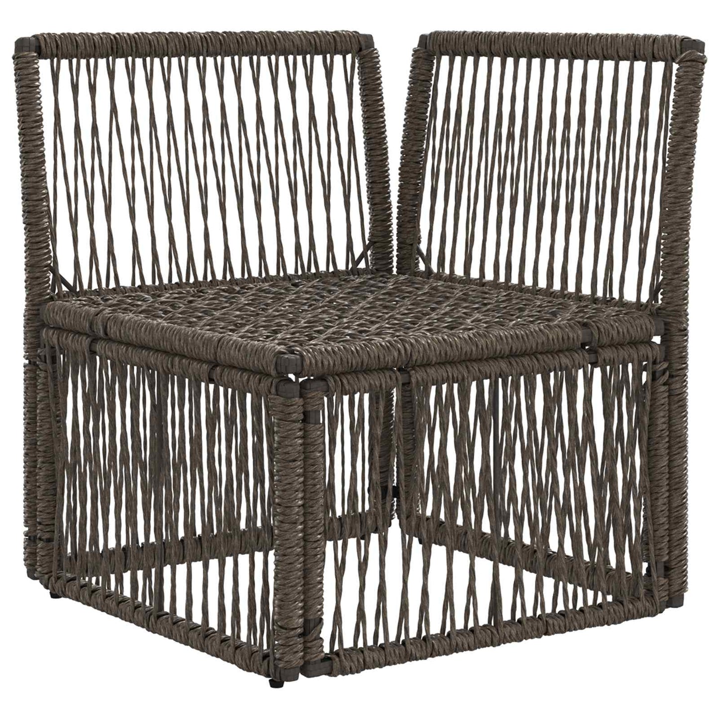 Hoeksofa eenheid Grijs poly rattan