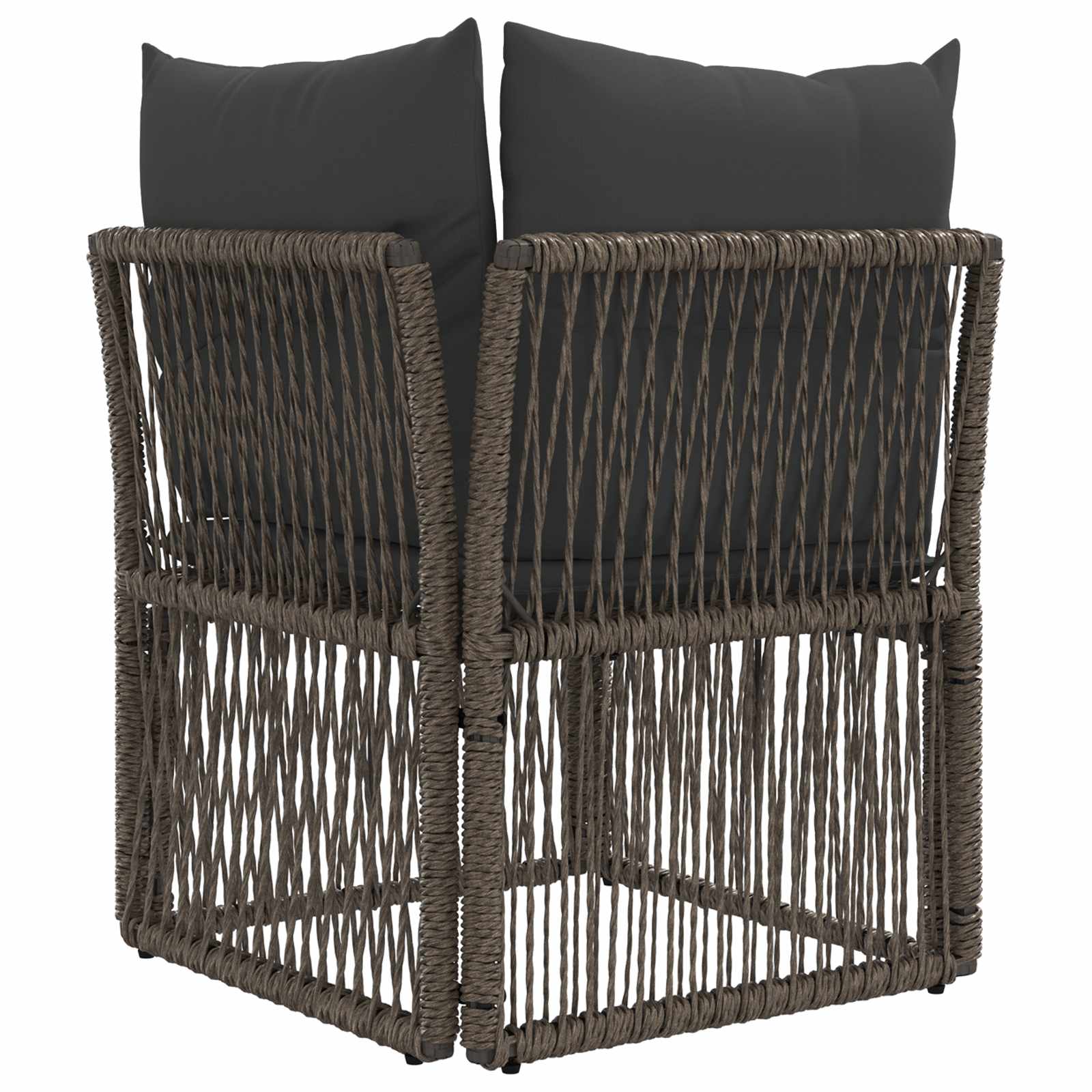 Hoeksofa eenheid Grijs poly rattan
