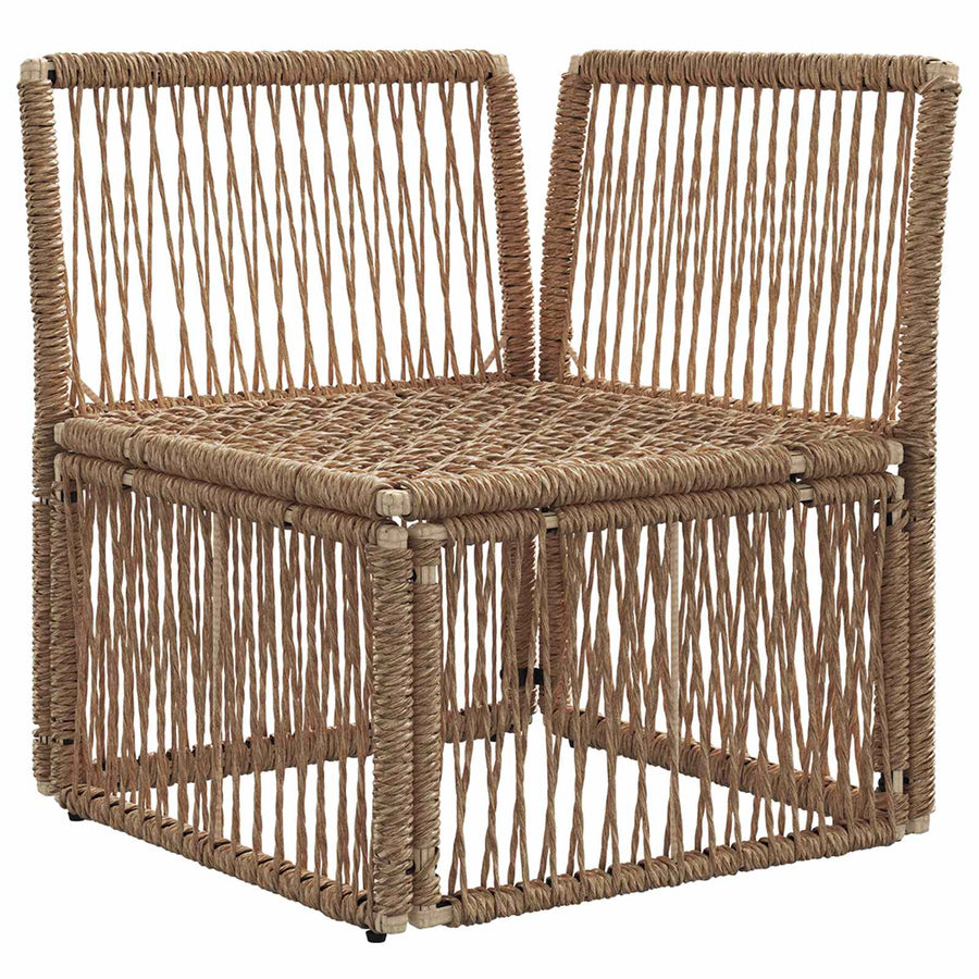 Hoeksofa eenheid Beige poly rattan