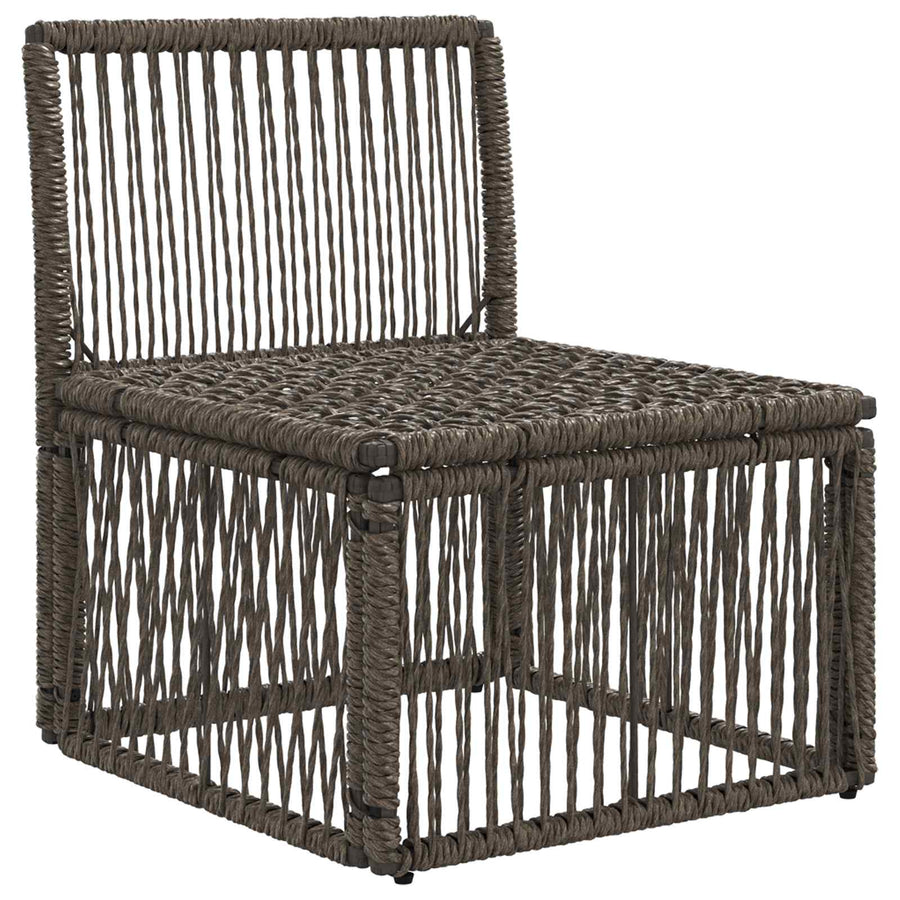 Armloze Sofa eenheid Grijs poly rattan