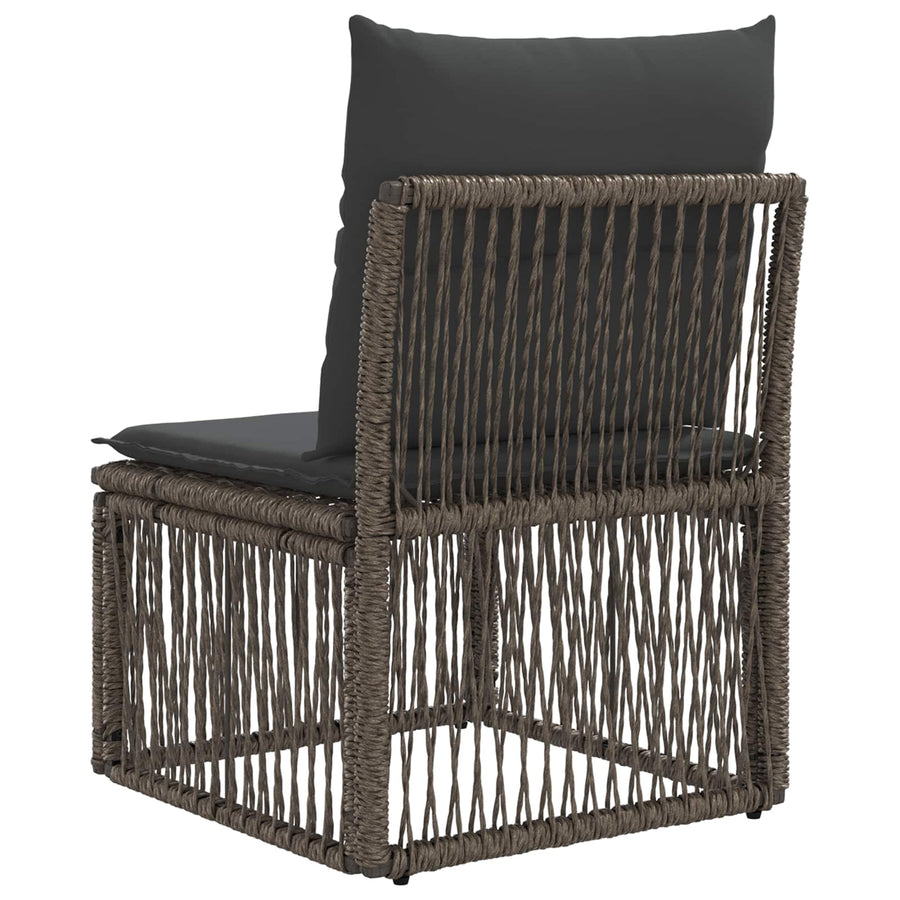 Armloze Sofa eenheid Grijs poly rattan