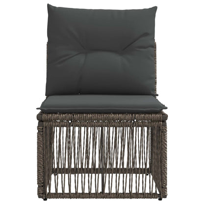 Armloze Sofa eenheid Grijs poly rattan